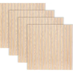 Lot de 4 panneaux décoratifs tasseaux bois