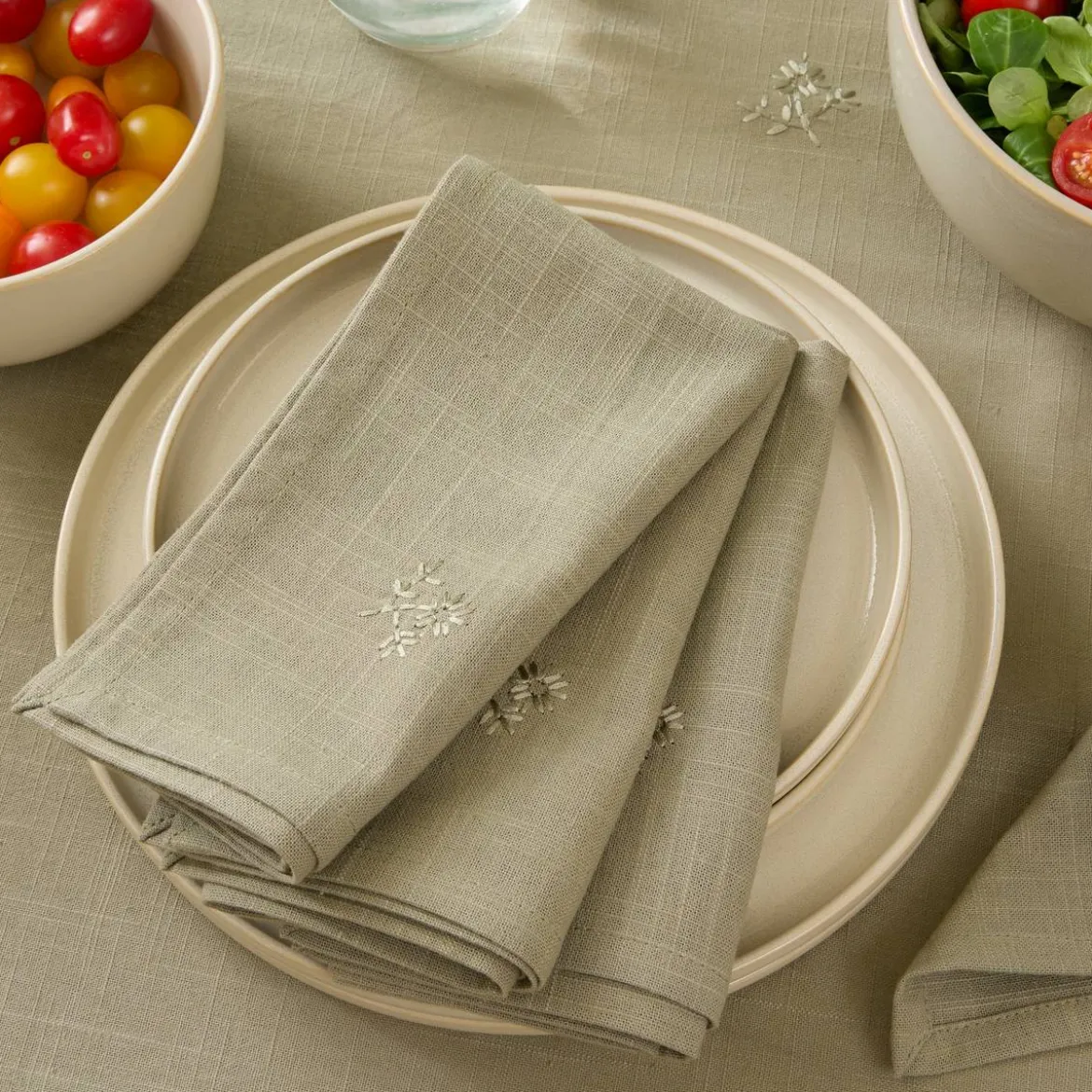 Lot de 4 serviettes de table "Joy"