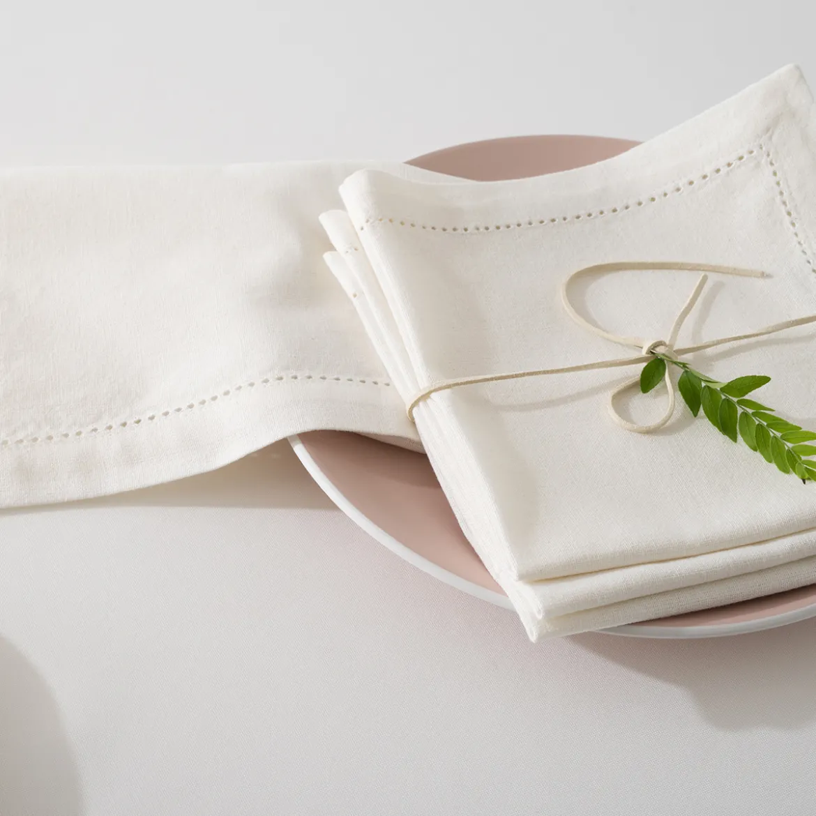 Lot de 4 serviettes de table "Chambray"