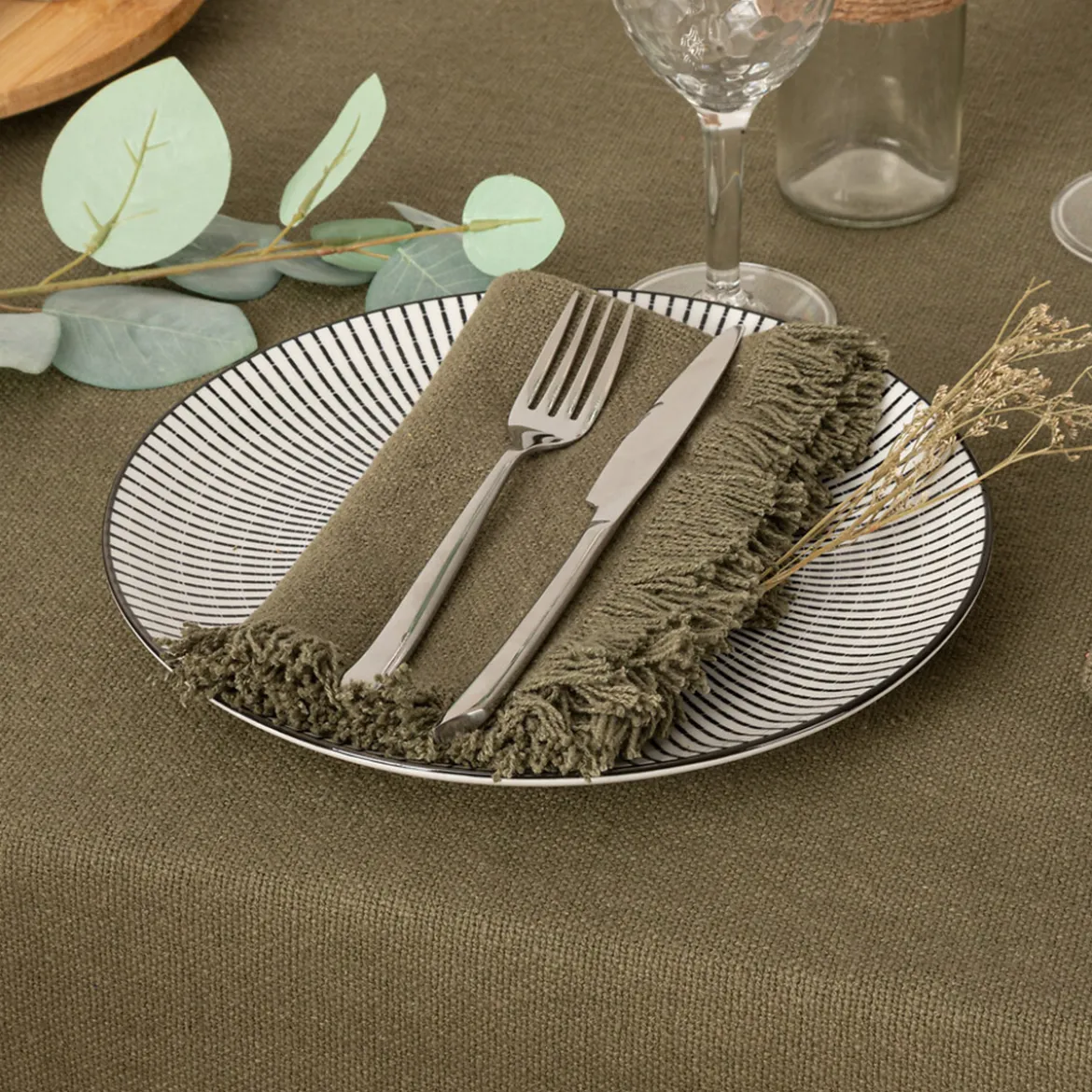 Lot de 2 serviettes de table "Maha"