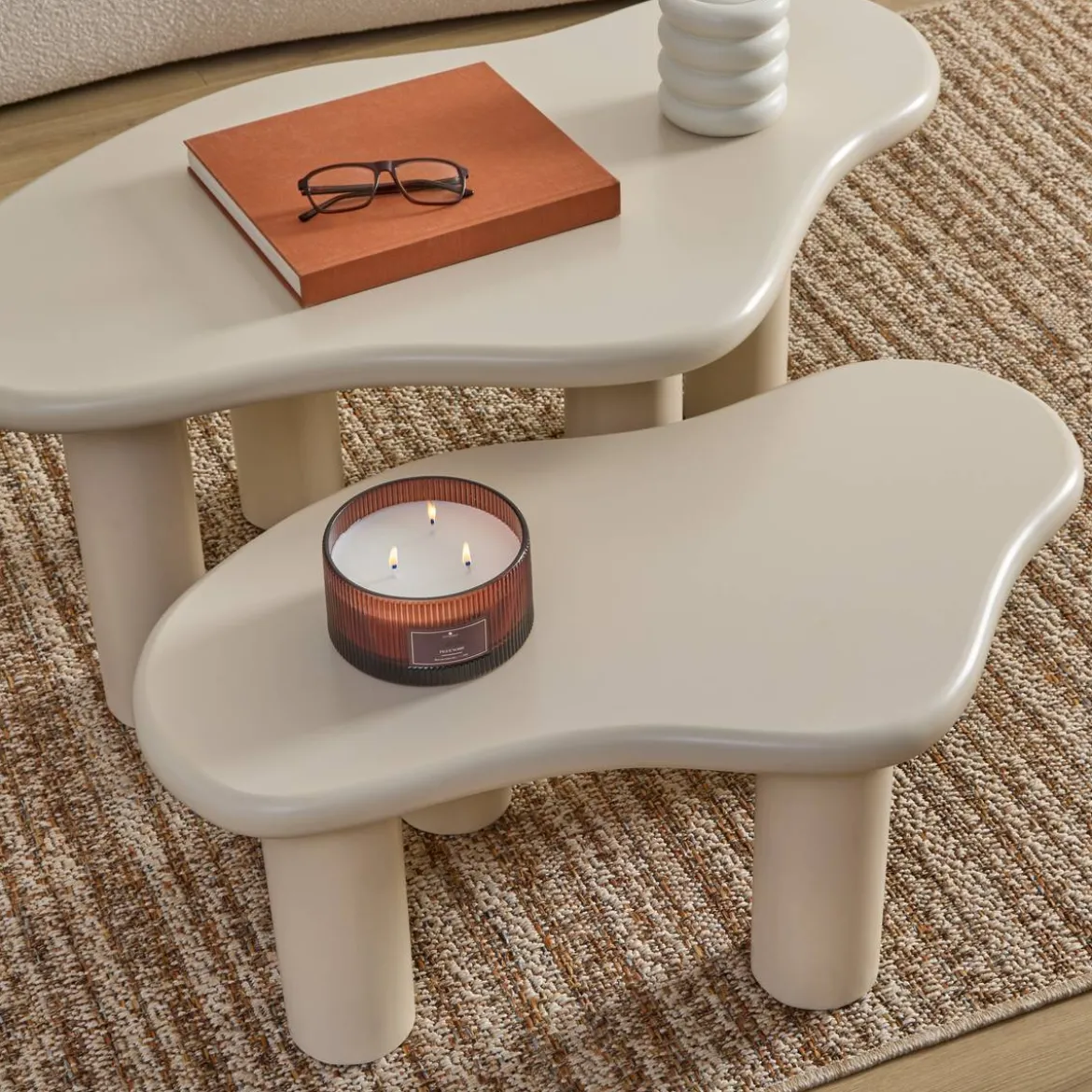 Lot de 2 Tables gigognes "Olao"
