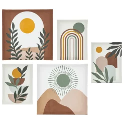 Lot de 5 toiles imprimées
