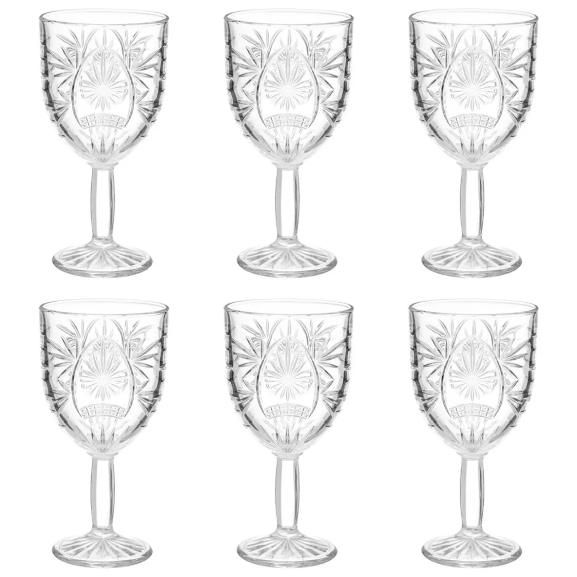 Lot de 6 verres à vin "Ayla"