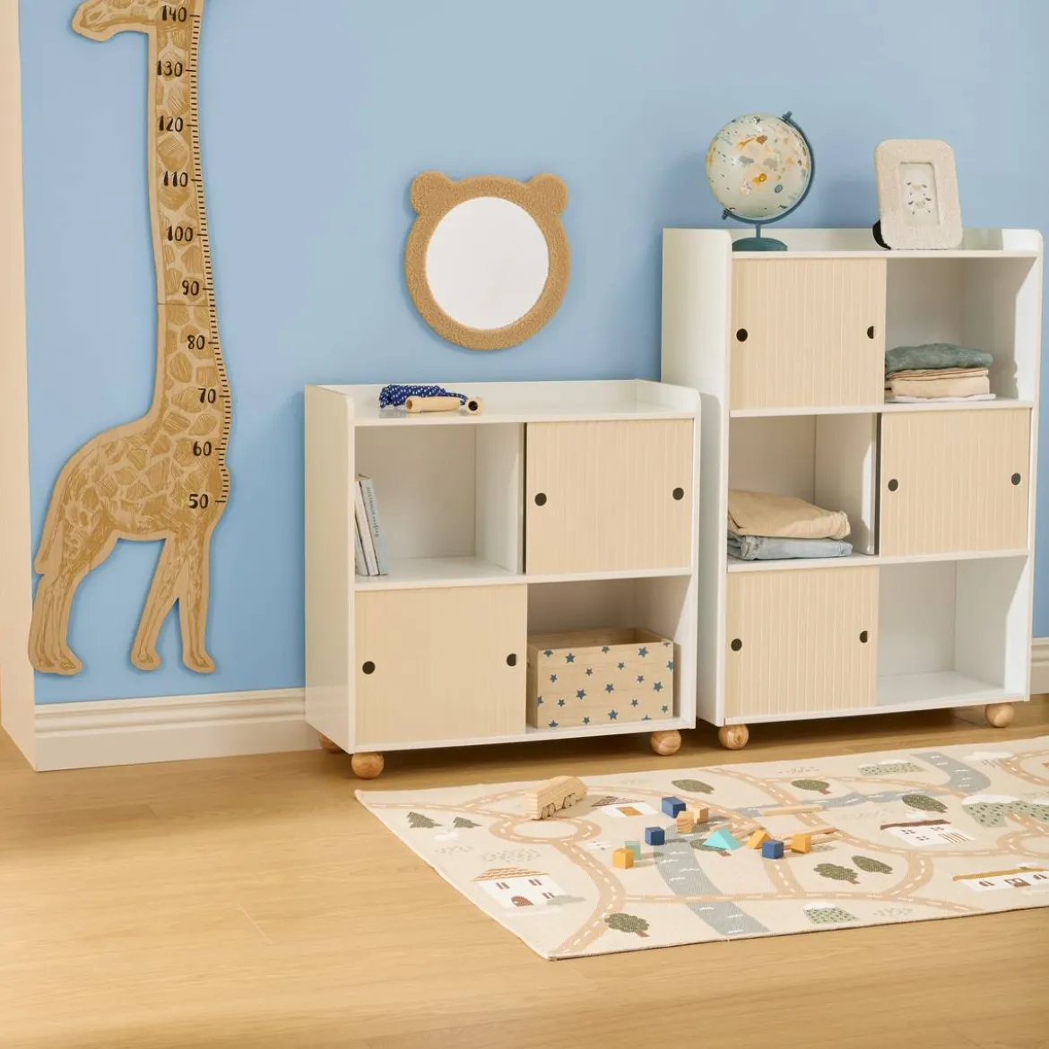 Meuble de rangement enfant 2 portes 1 niveau "Bouli"