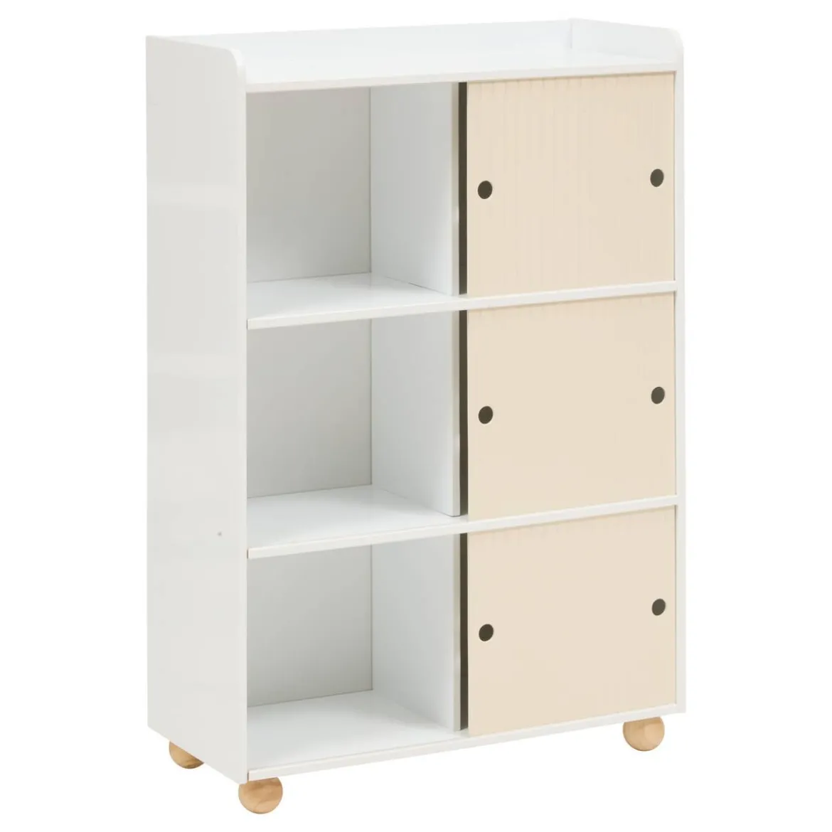 Meuble de rangement enfant 3 portes 2 niveaux "Bouli"