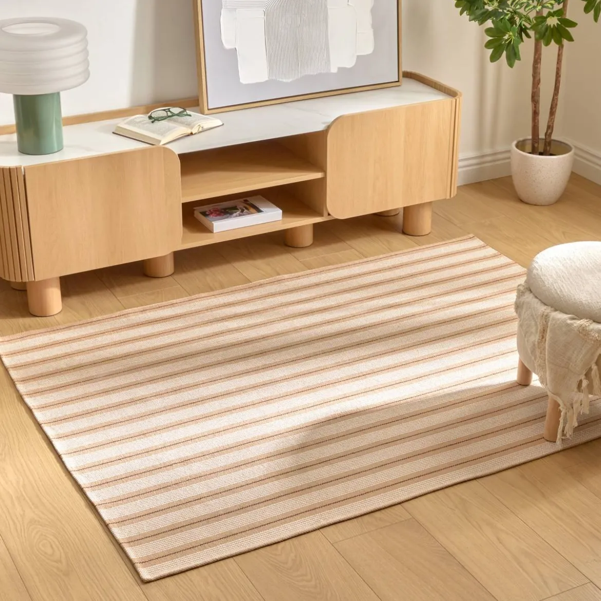 Meuble tv 2 portes 1 niveau "Homelya"