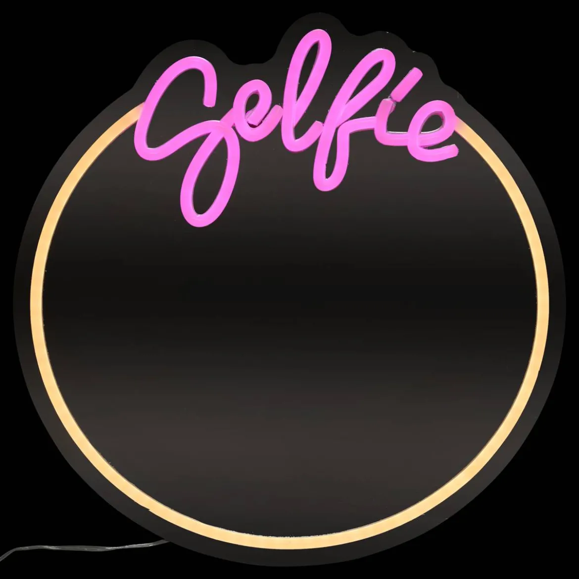 Miroir néon LED "Selfie"