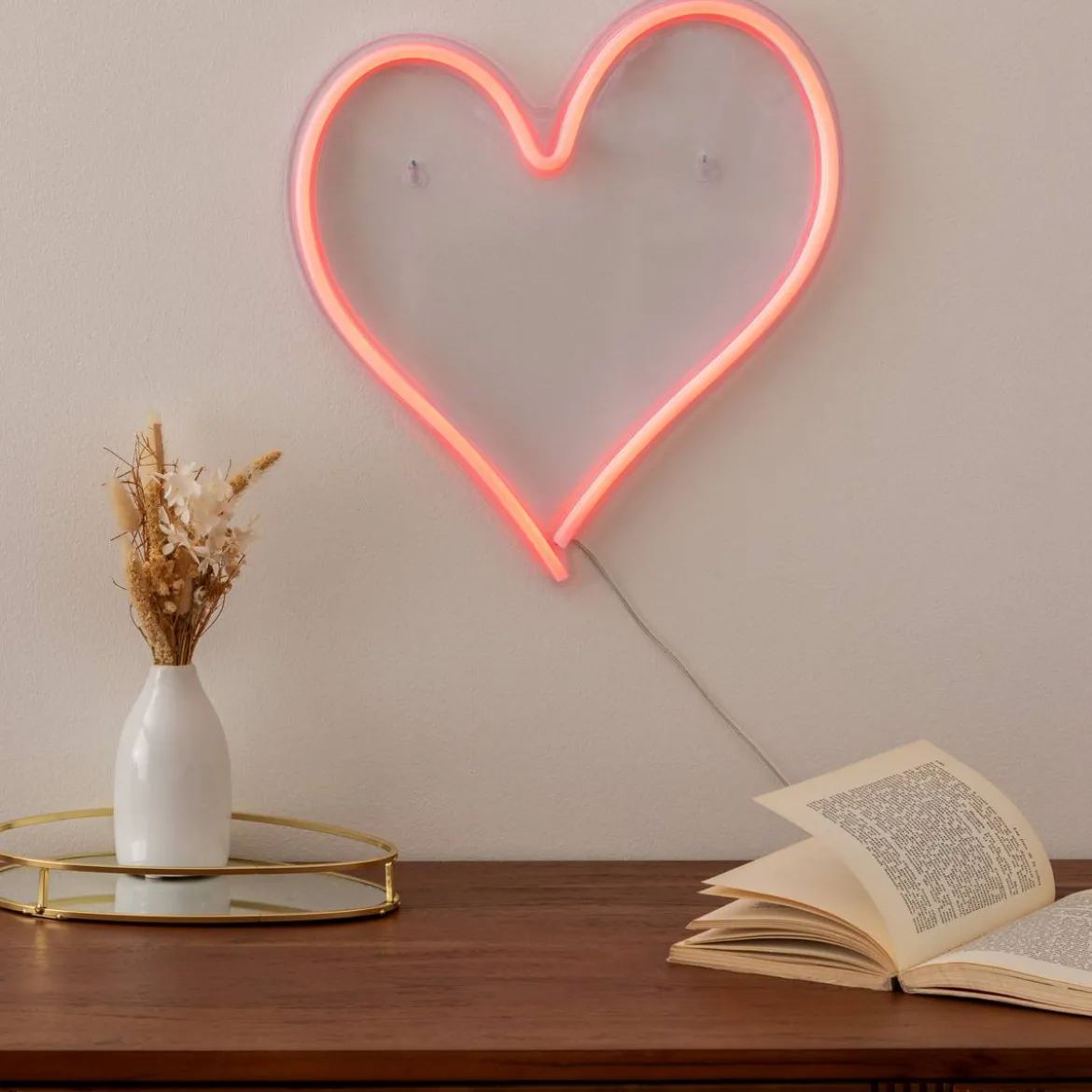 Néon mural LED "Coeur"