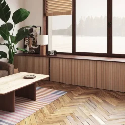 Panneau décoratif tasseaux bois