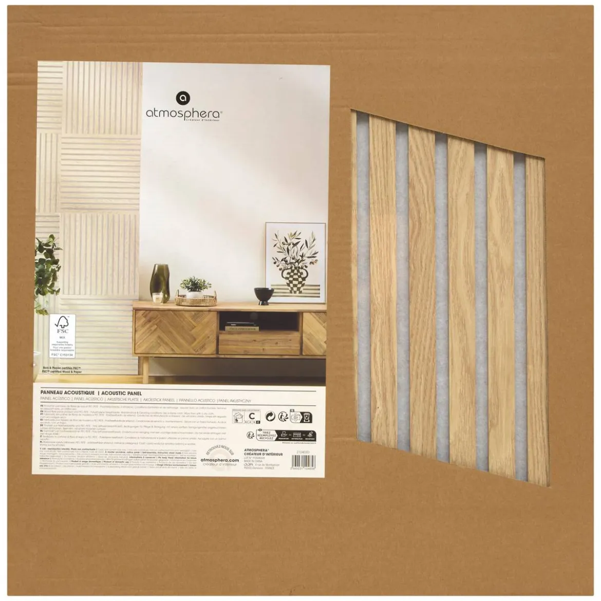 Panneau décoratif tasseaux bois "Colva"