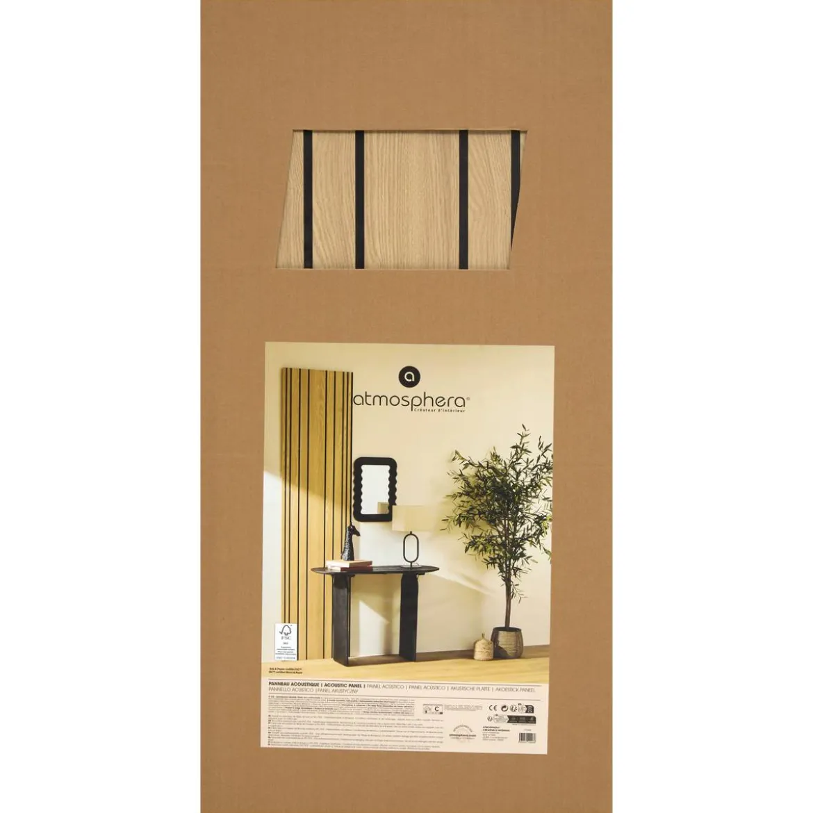 Panneau décoratif tasseaux bois "Colva"