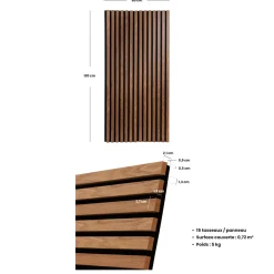 Panneau décoratif tasseaux bois 