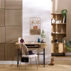 Panneau décoratif tasseaux bois 