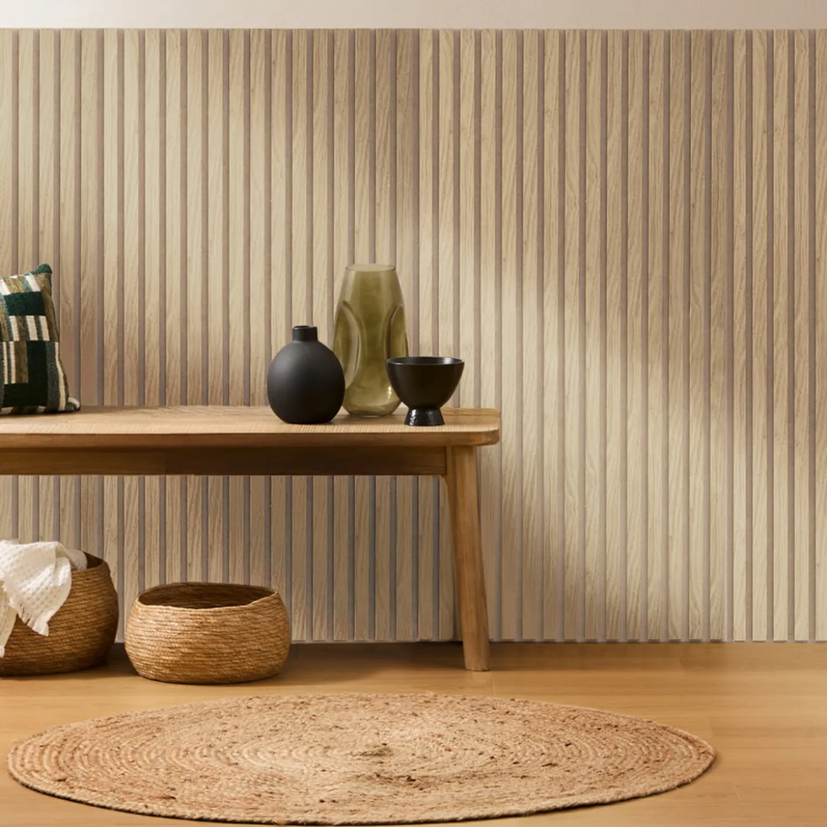 Panneau décoratif tasseaux bois "Colva"