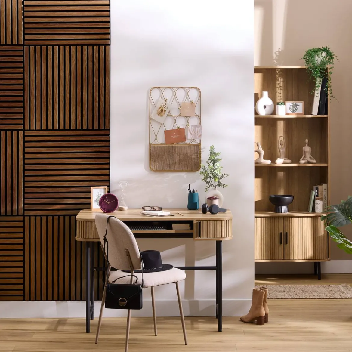 Panneau décoratif tasseaux bois "Colva"