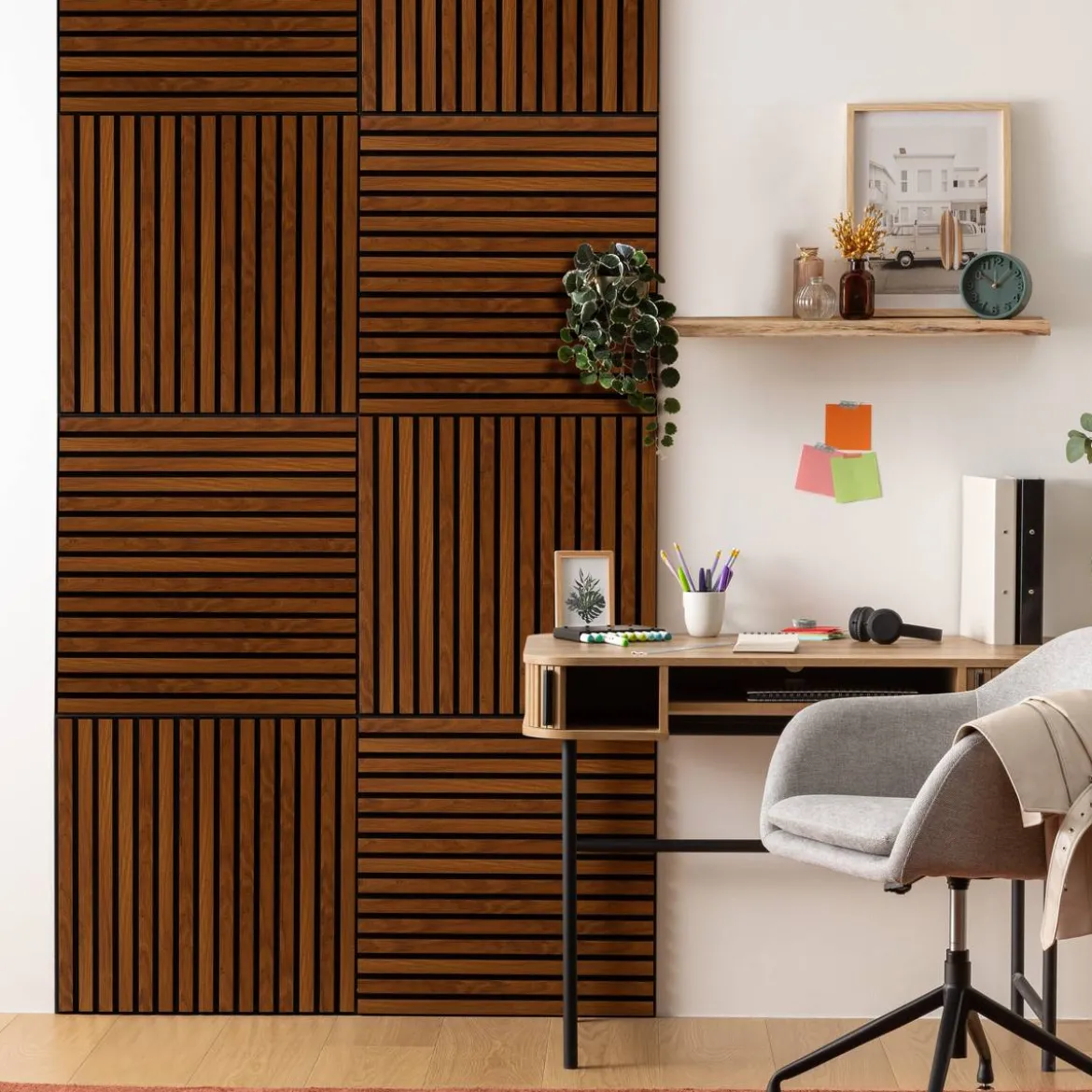 Panneau décoratif tasseaux bois "Colva"
