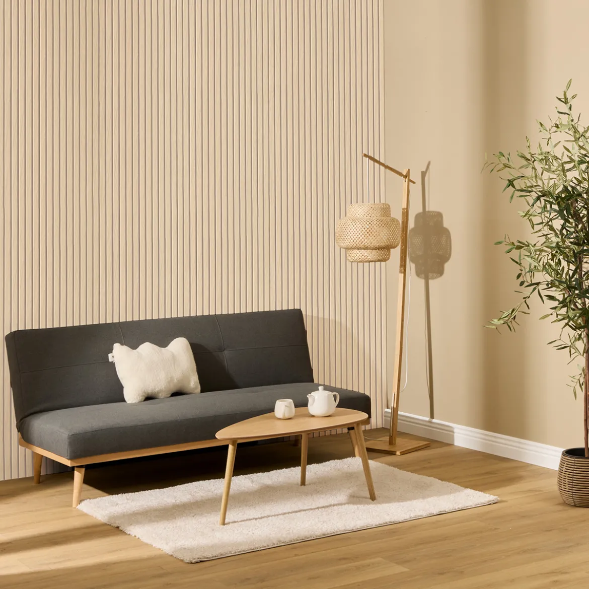 Panneau décoratif tasseaux bois "Colva"
