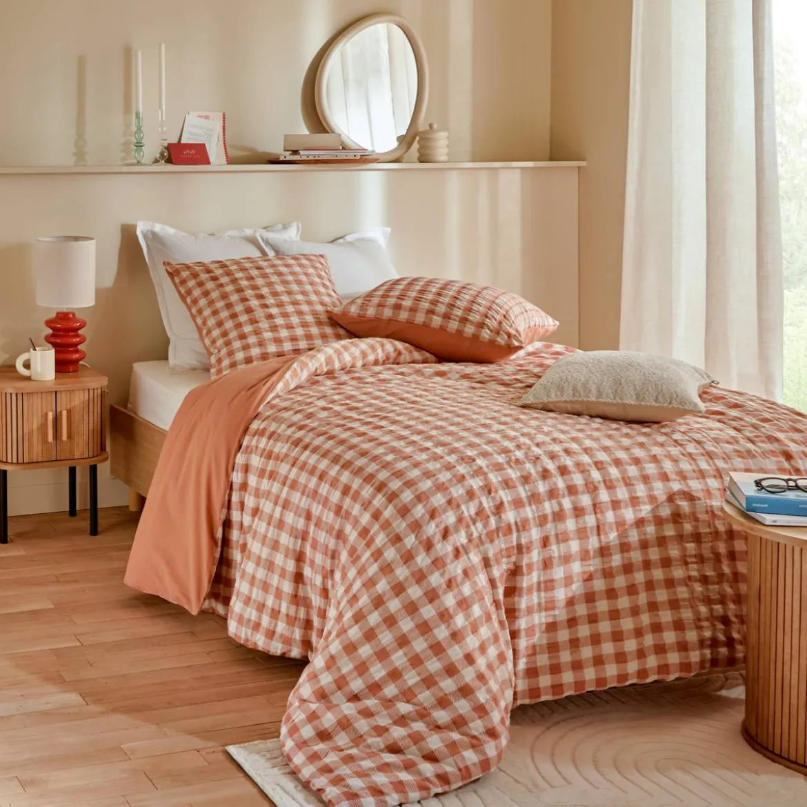 Parure de lit "Vichy"