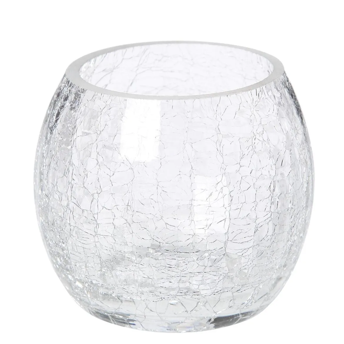 Photophore verre craquelé