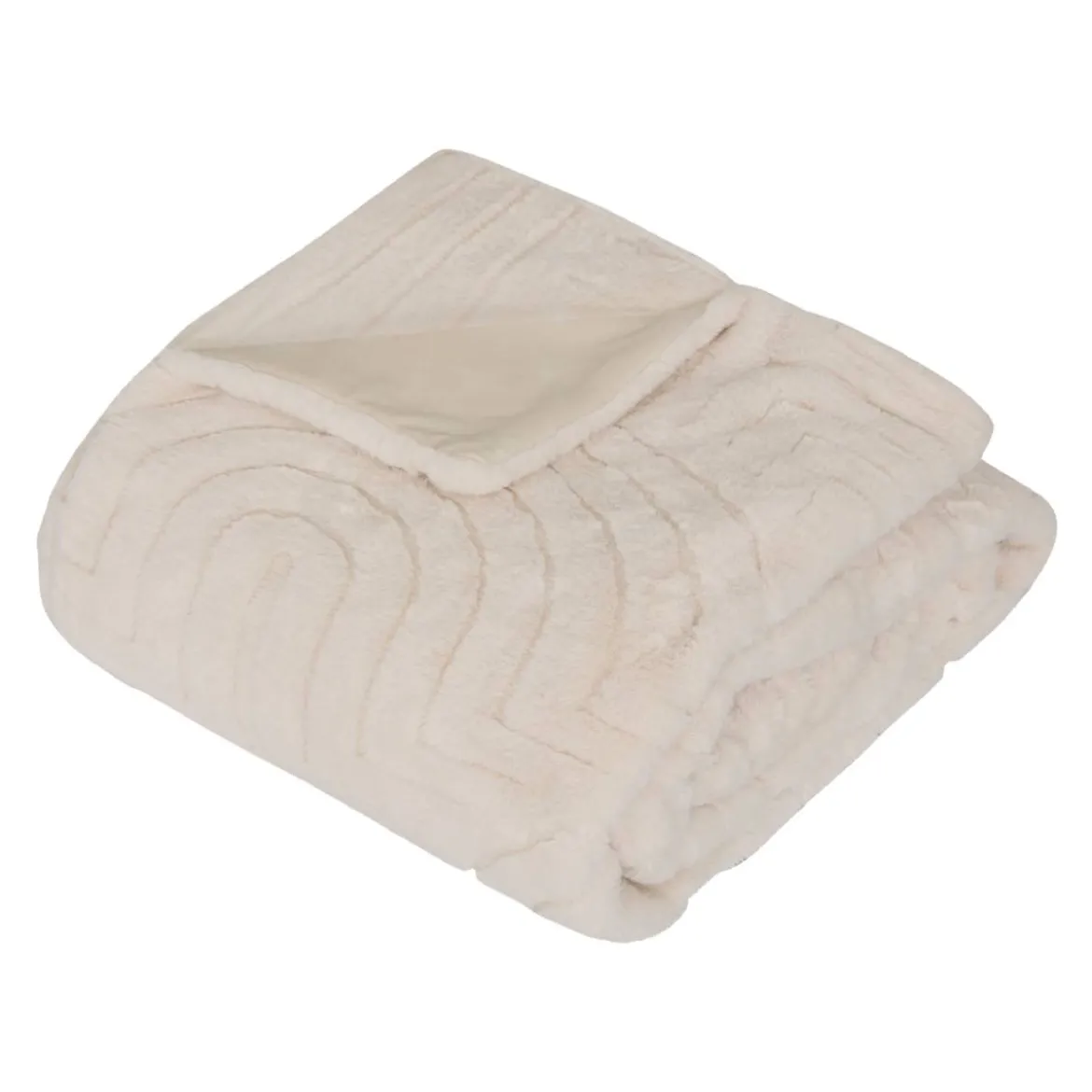 Plaid fausse fourrure jacquard "Arka"