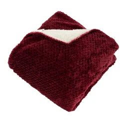 Plaid flanelle effet sherpa