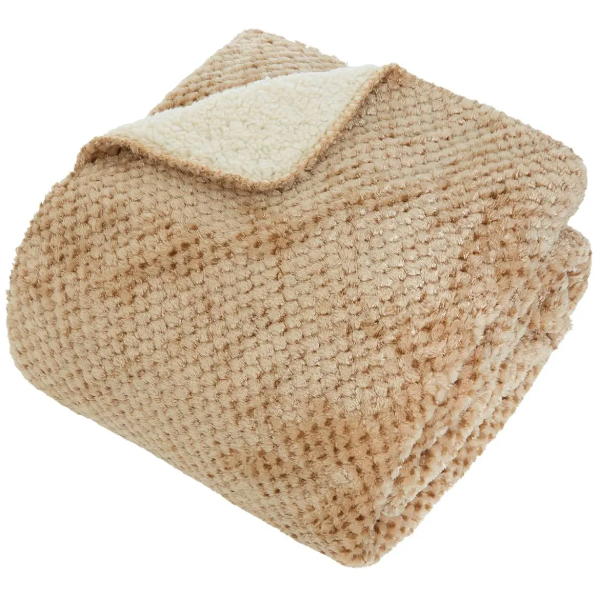 Plaid flanelle effet sherpa "Lyno"