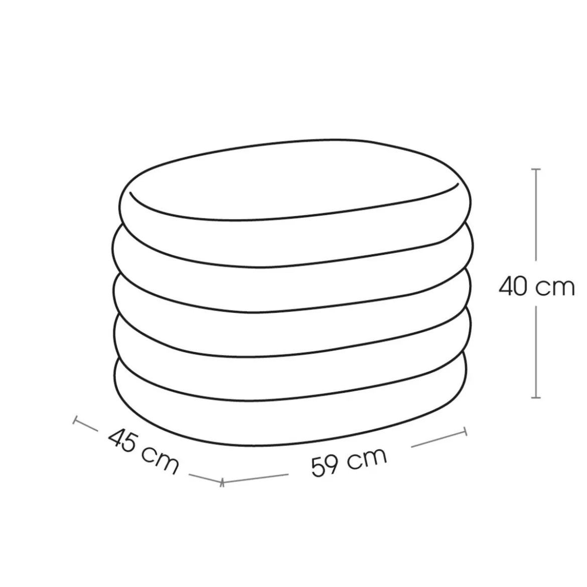 Pouf coffre bouclette "Giulia"