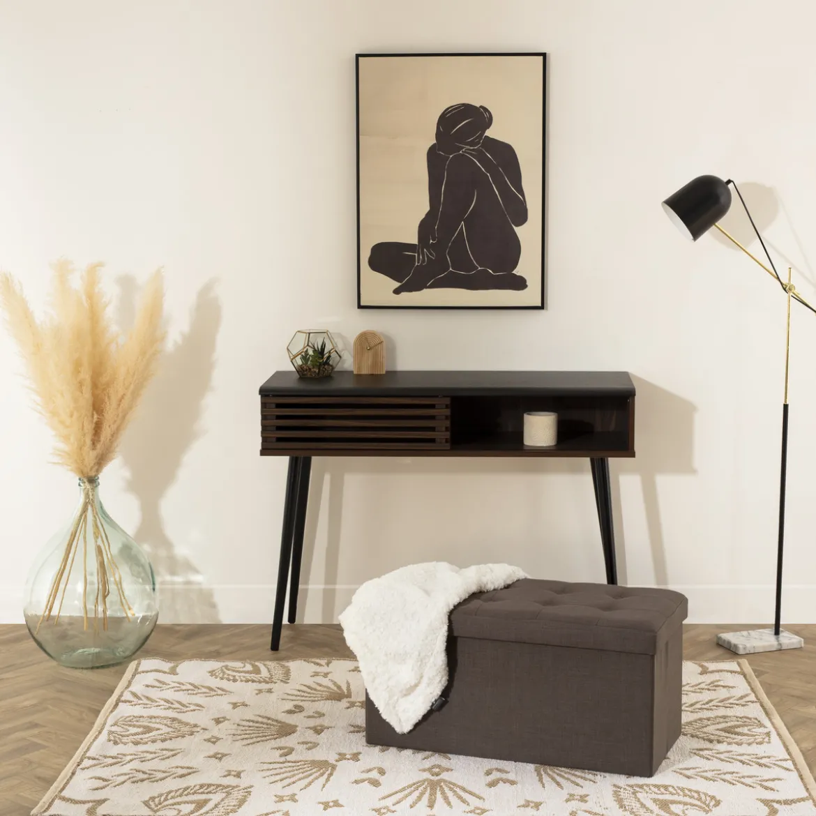 Pouf pliant double "Lysandre"