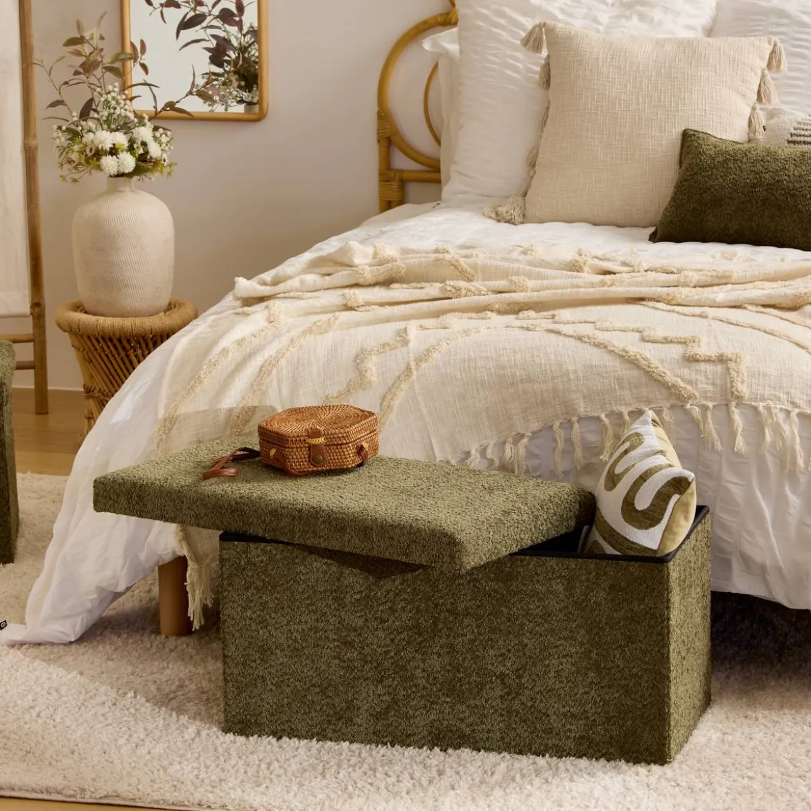 Pouf pliant double "Soana"