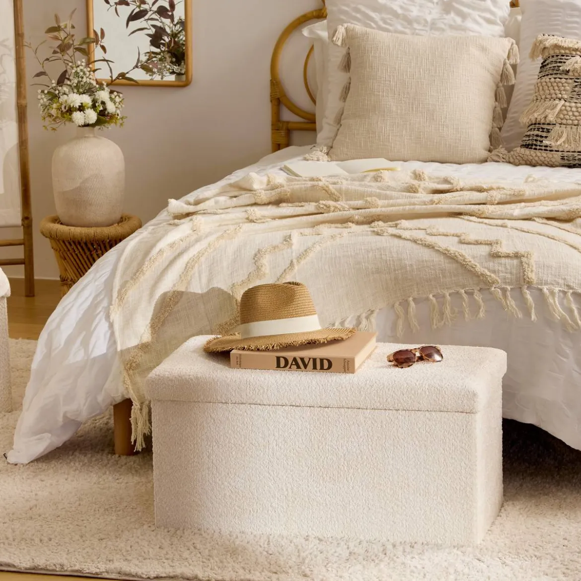 Pouf pliant double "Soana"