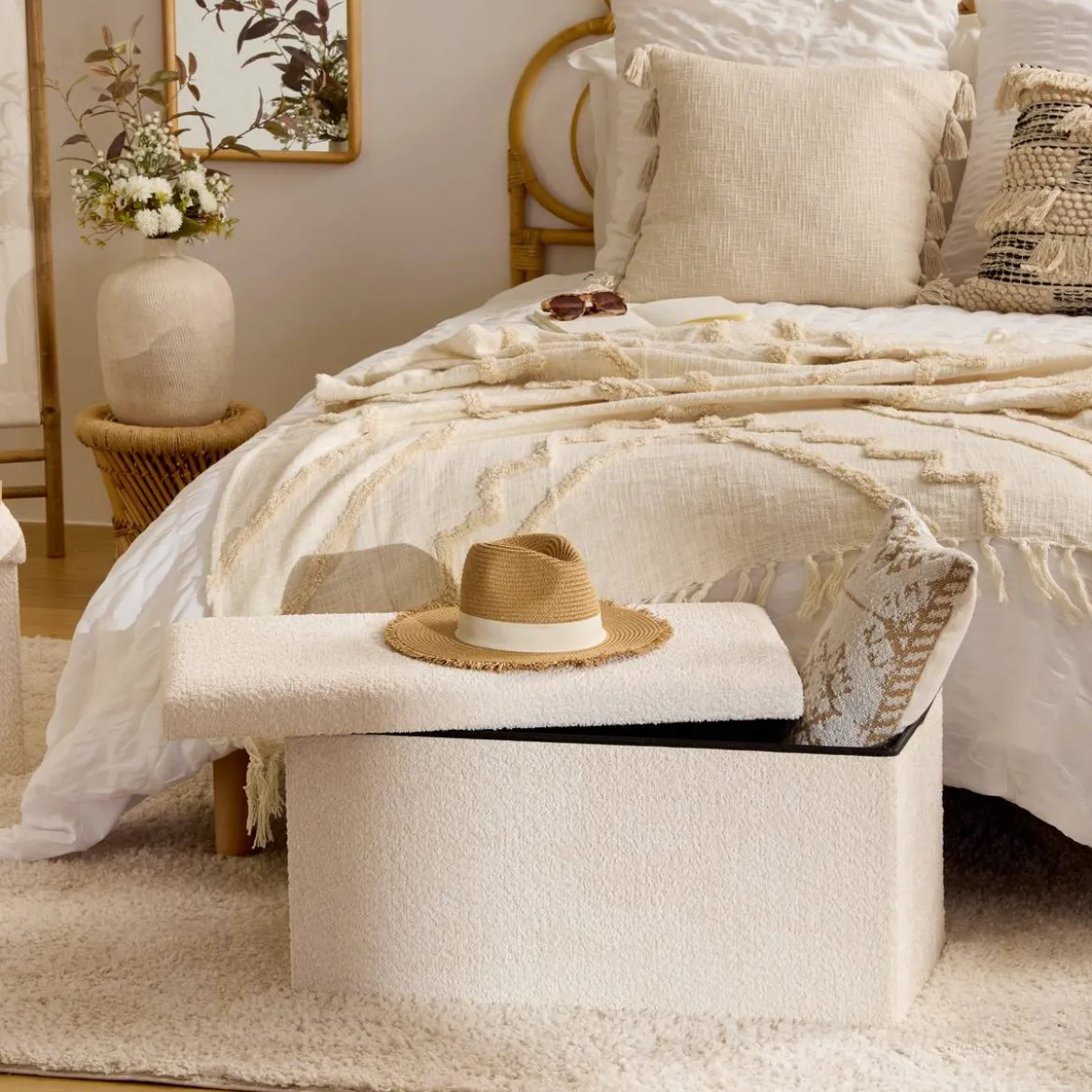 Pouf pliant double "Soana"