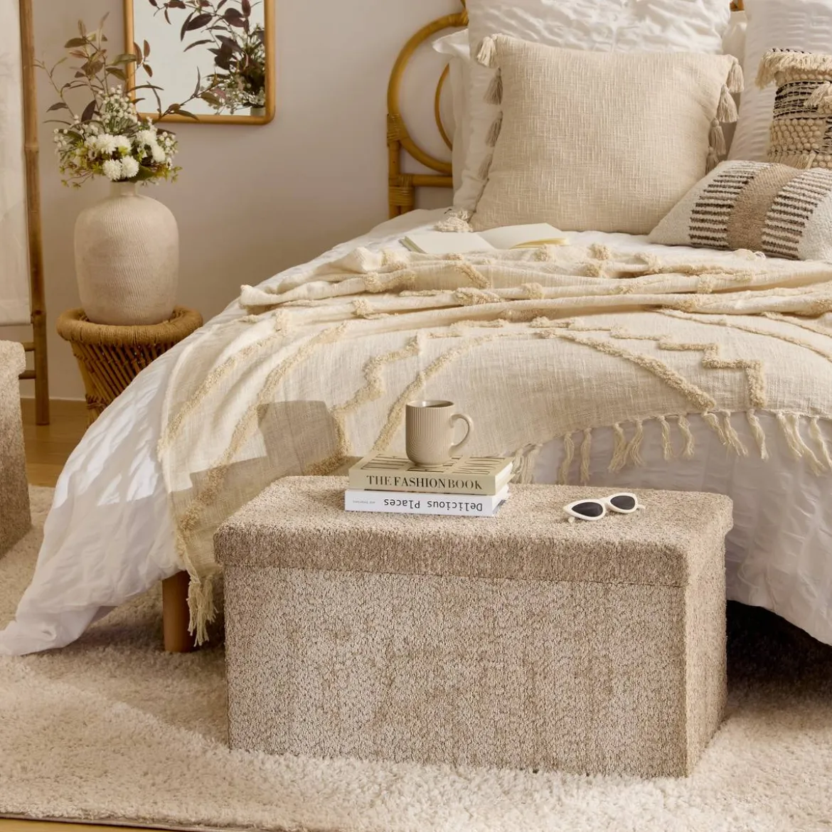 Pouf pliant double "Soana"