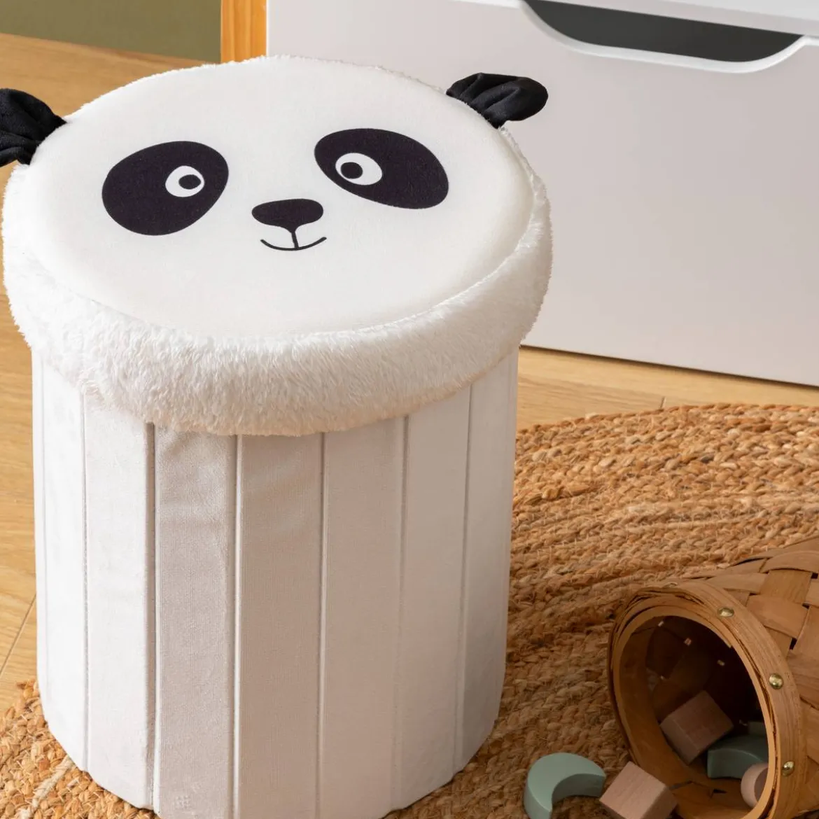 Pouf-coffre enfant Panda "Andy"