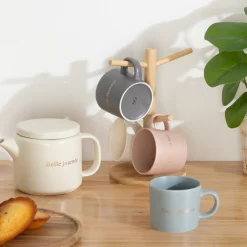 Rack 4 mugs  "Belle Journee"