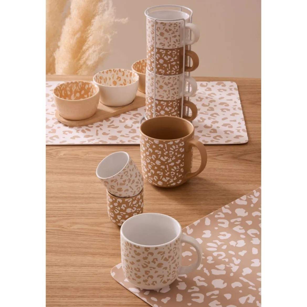 Rack 4 mugs "Leopardi"