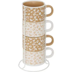 Rack 4 mugs  "Leopardi"
