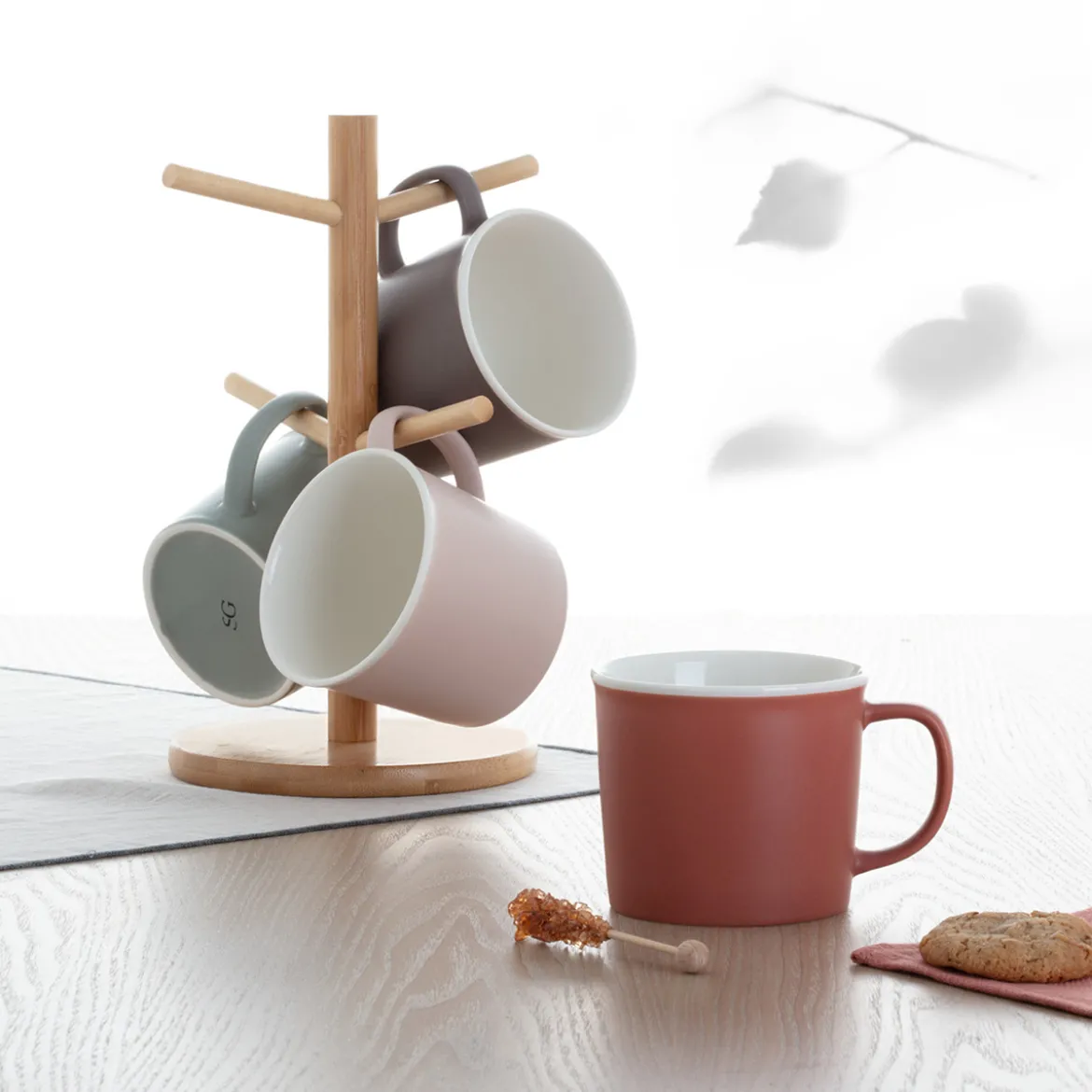 Rack 4 mugs "Nature"