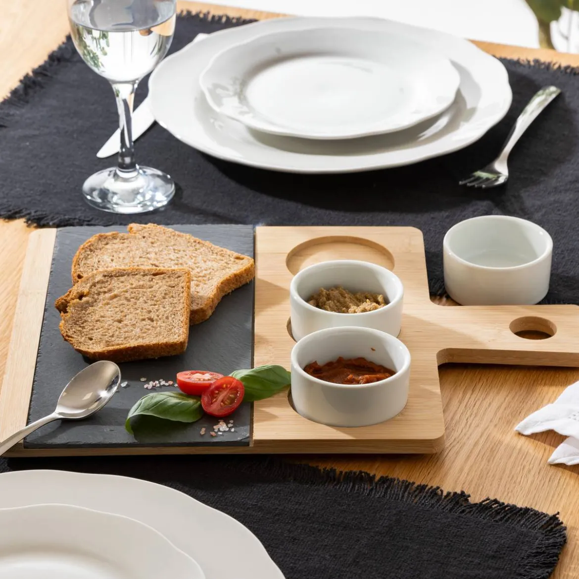 Service apéritif 4 pièces "Ardoise"