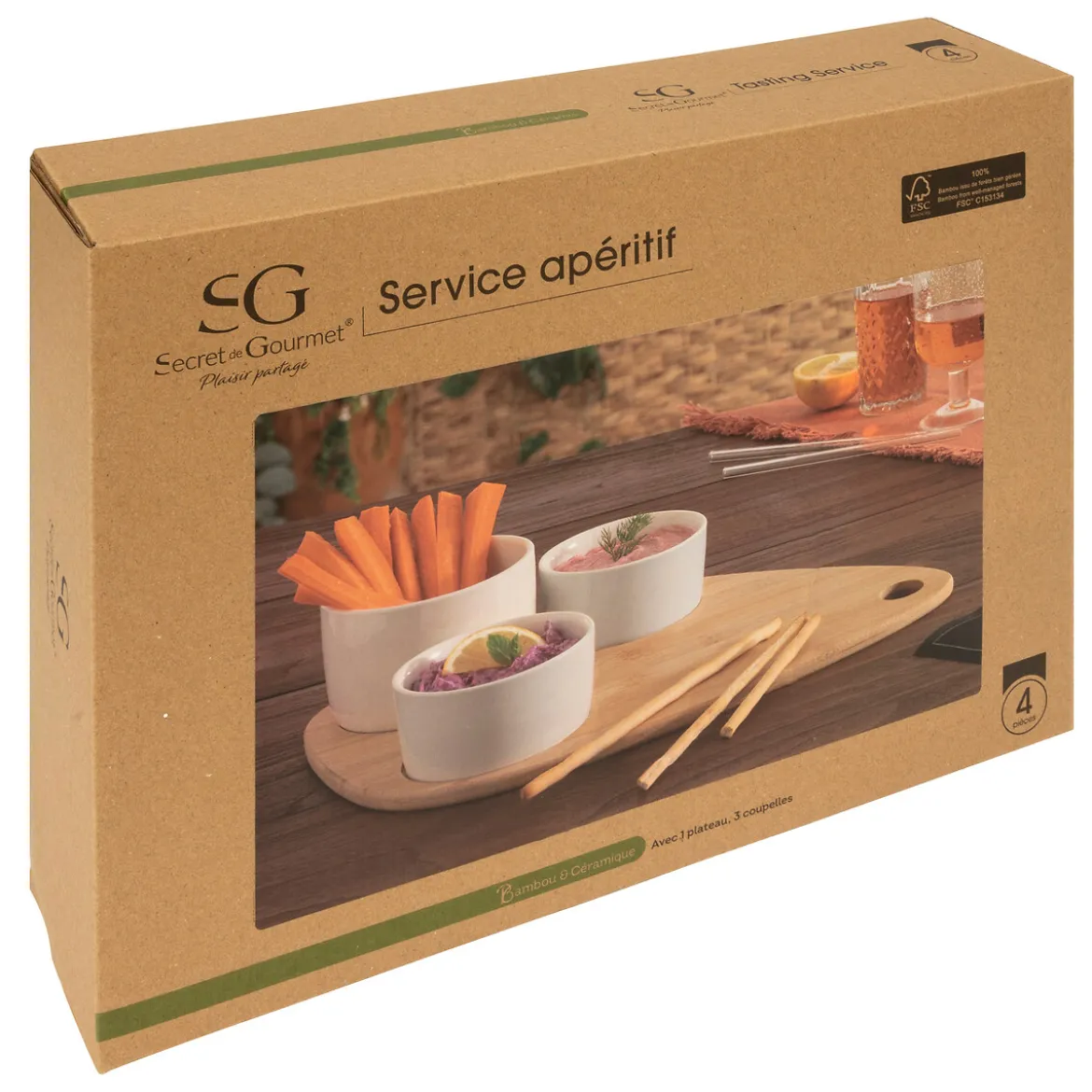 Service apéritif 4 pièces "Rio"