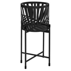 Set de 2 pots avec support "Feuilles"