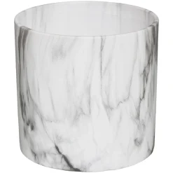 Set de 2 pots, céramique/marbre