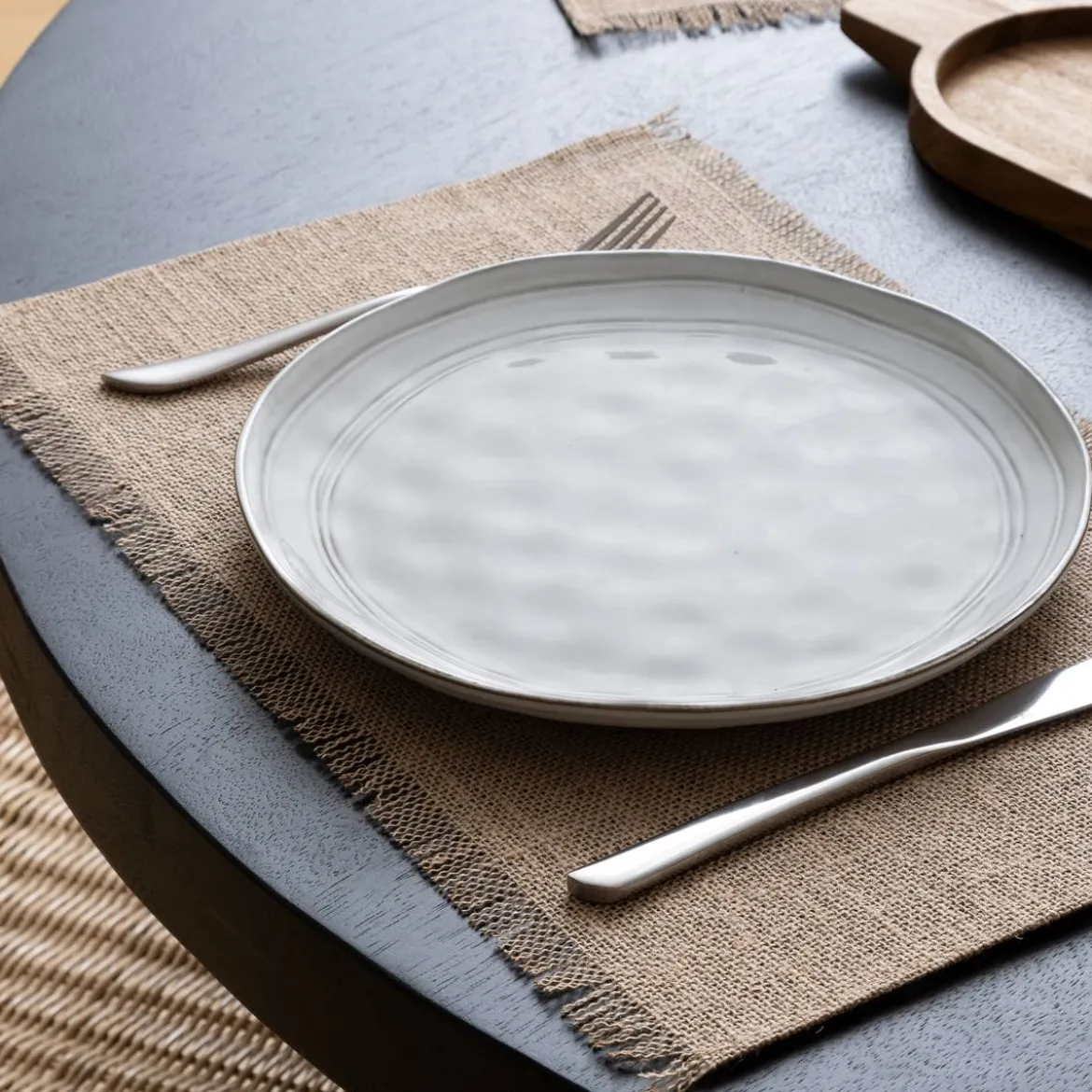 Set de table à franges, jute "Ambre"