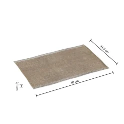Set de table à franges, jute