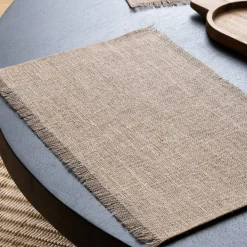 Set de table à franges, jute
