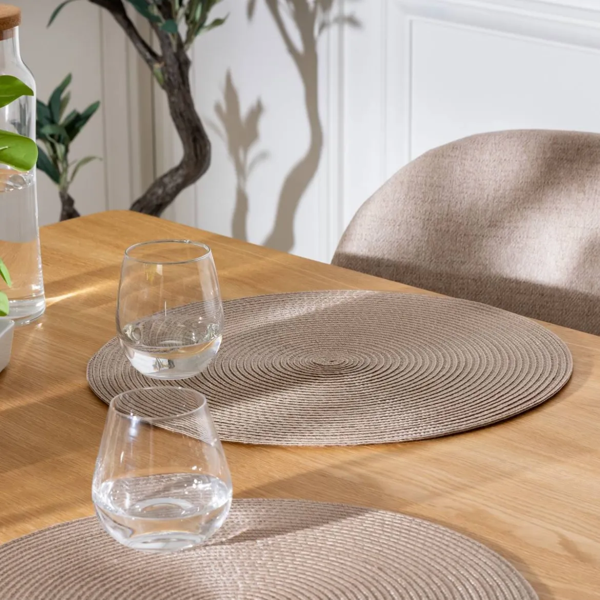Set de table tressé rond "Tresse"