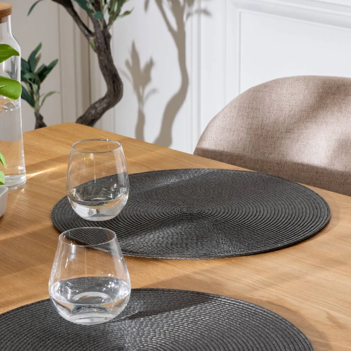 Set de table tressé rond "Tresse"