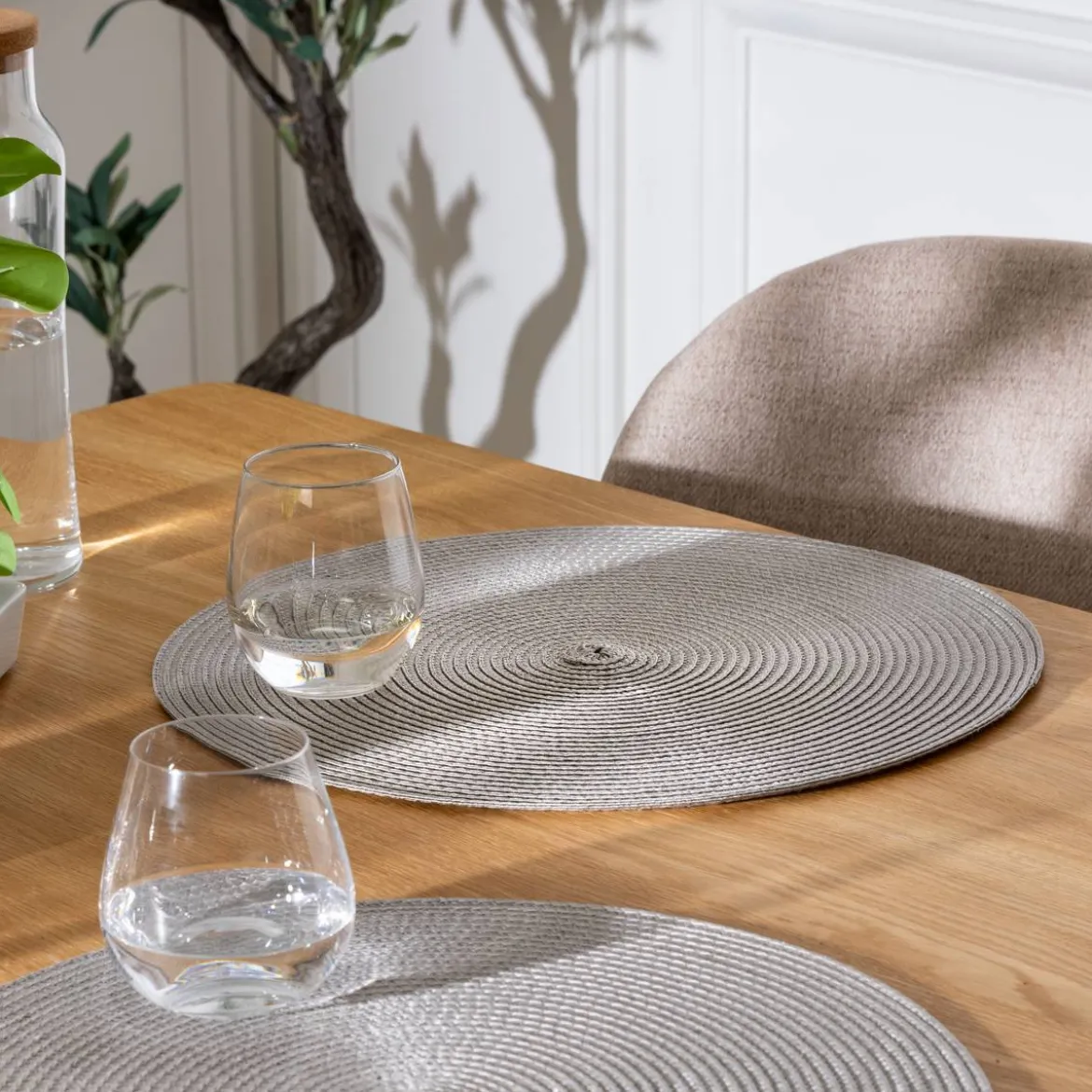 Set de table tressé rond "Tresse"