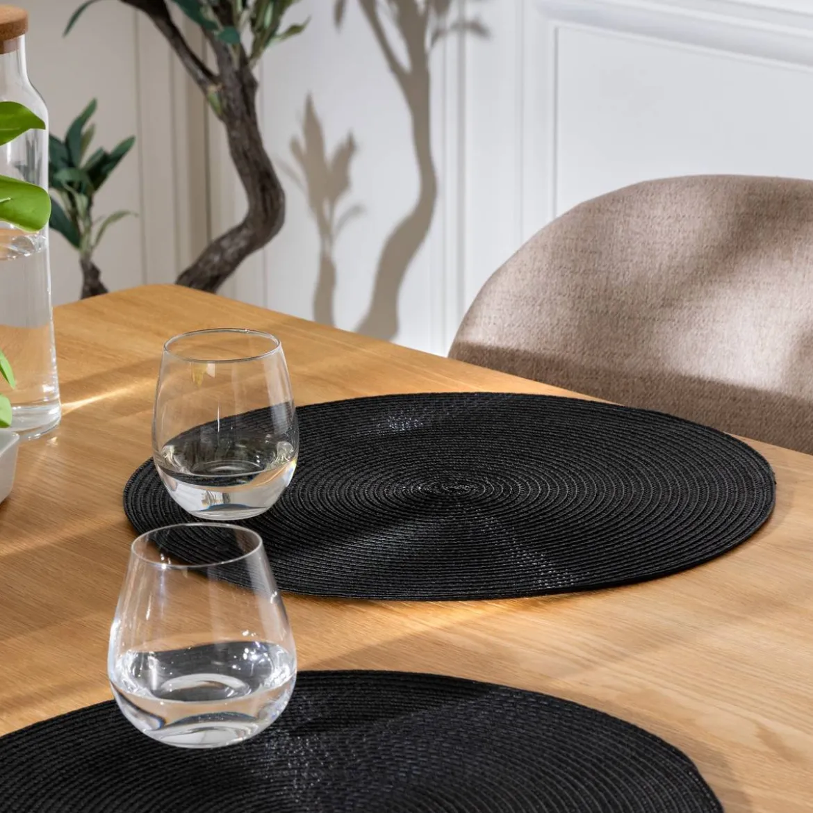 Set de table tressé rond "Tresse"