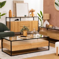 Table basse 2 tiroirs