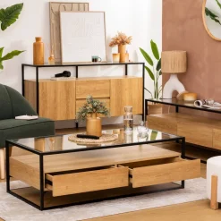 Table basse 2 tiroirs